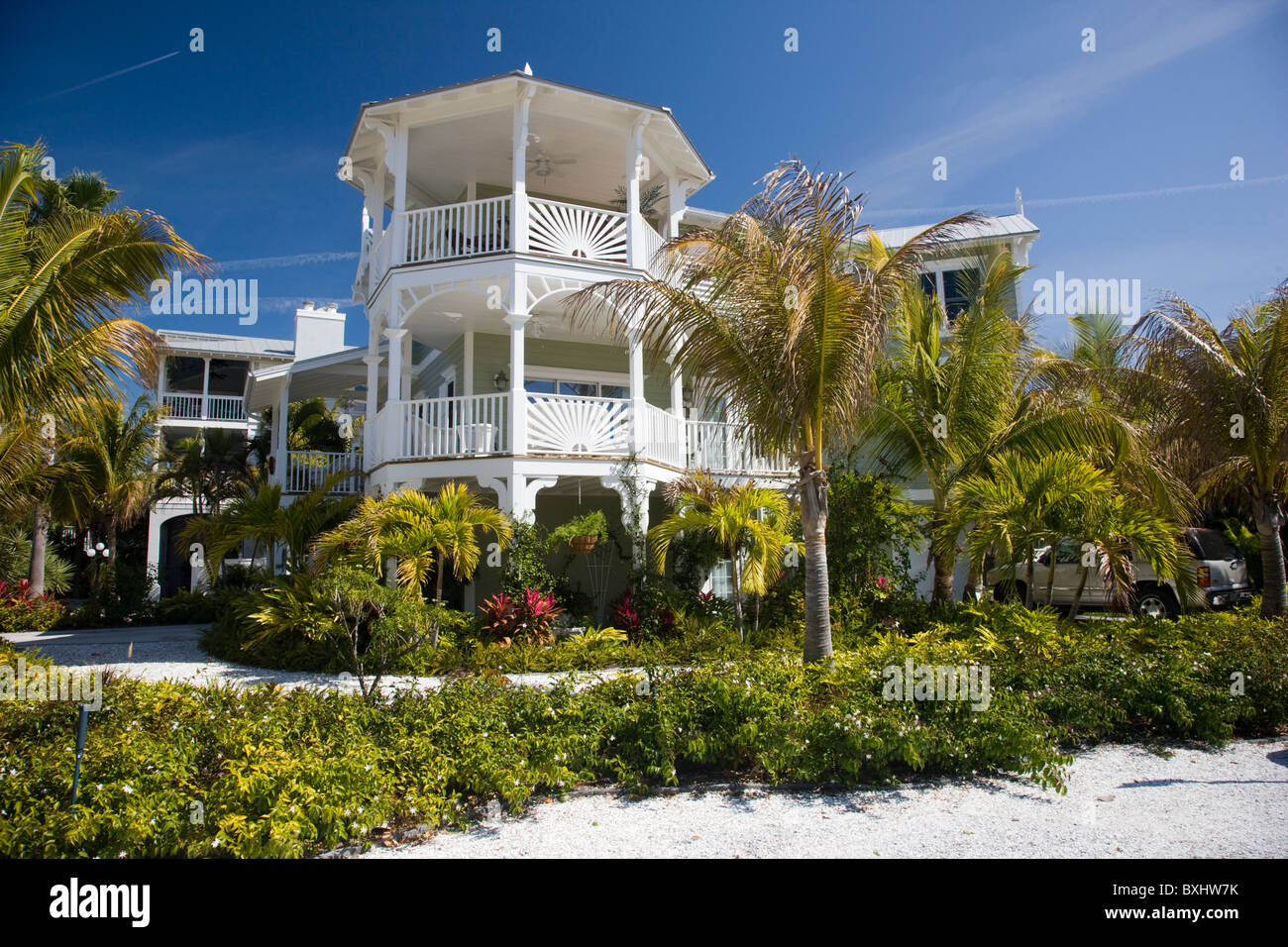 Luxury homes at the vacation resort of Anna Maria Island, Florida