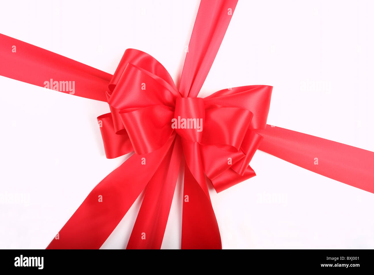 Red Christmas Bow season holiday gift white background Stock Photo Alamy