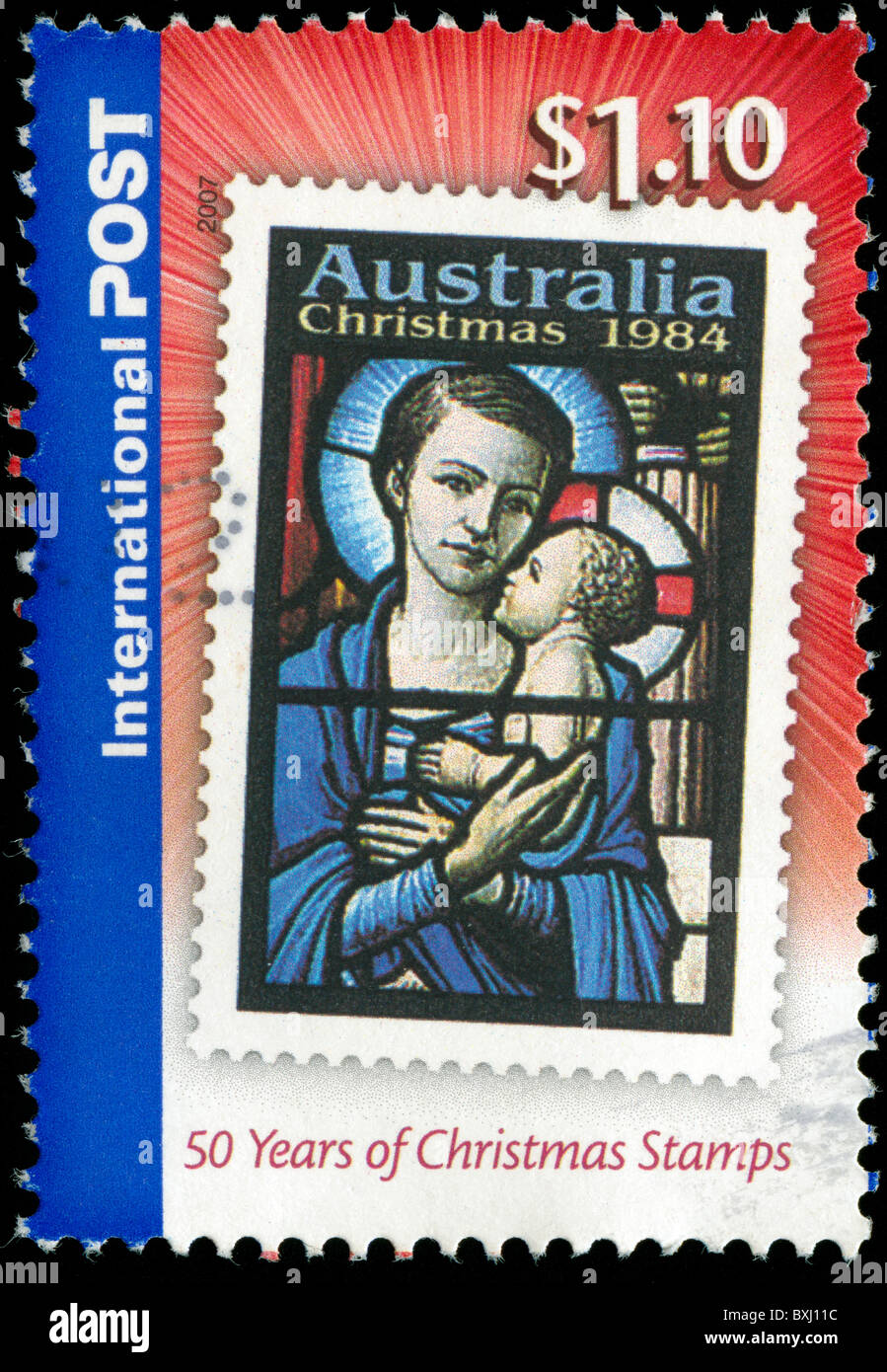 Christmas stamp from Australia commemorating 50 years of Christmas