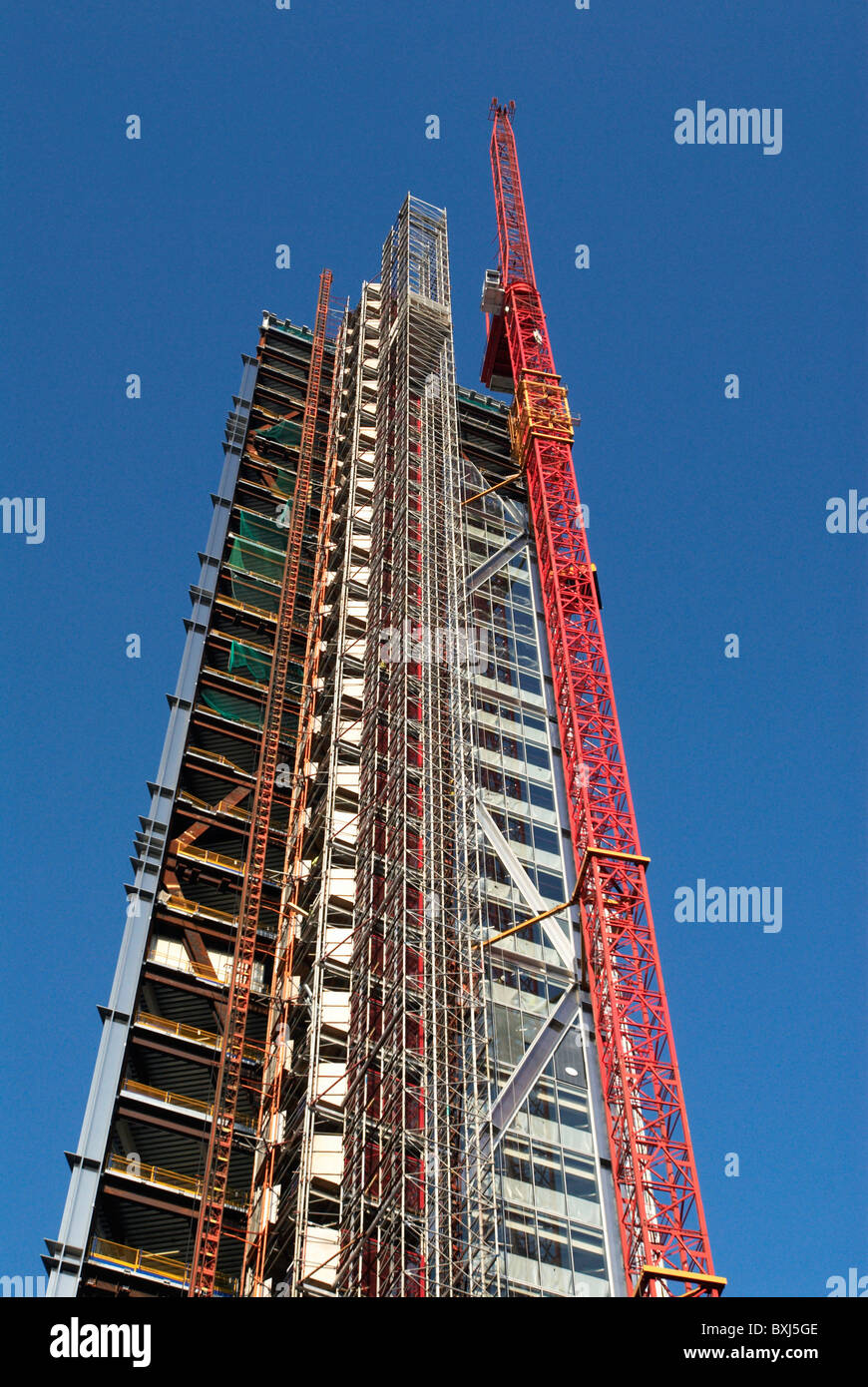 Construction of the Broadgate Tower on Bishopsgate London UK Stock ...