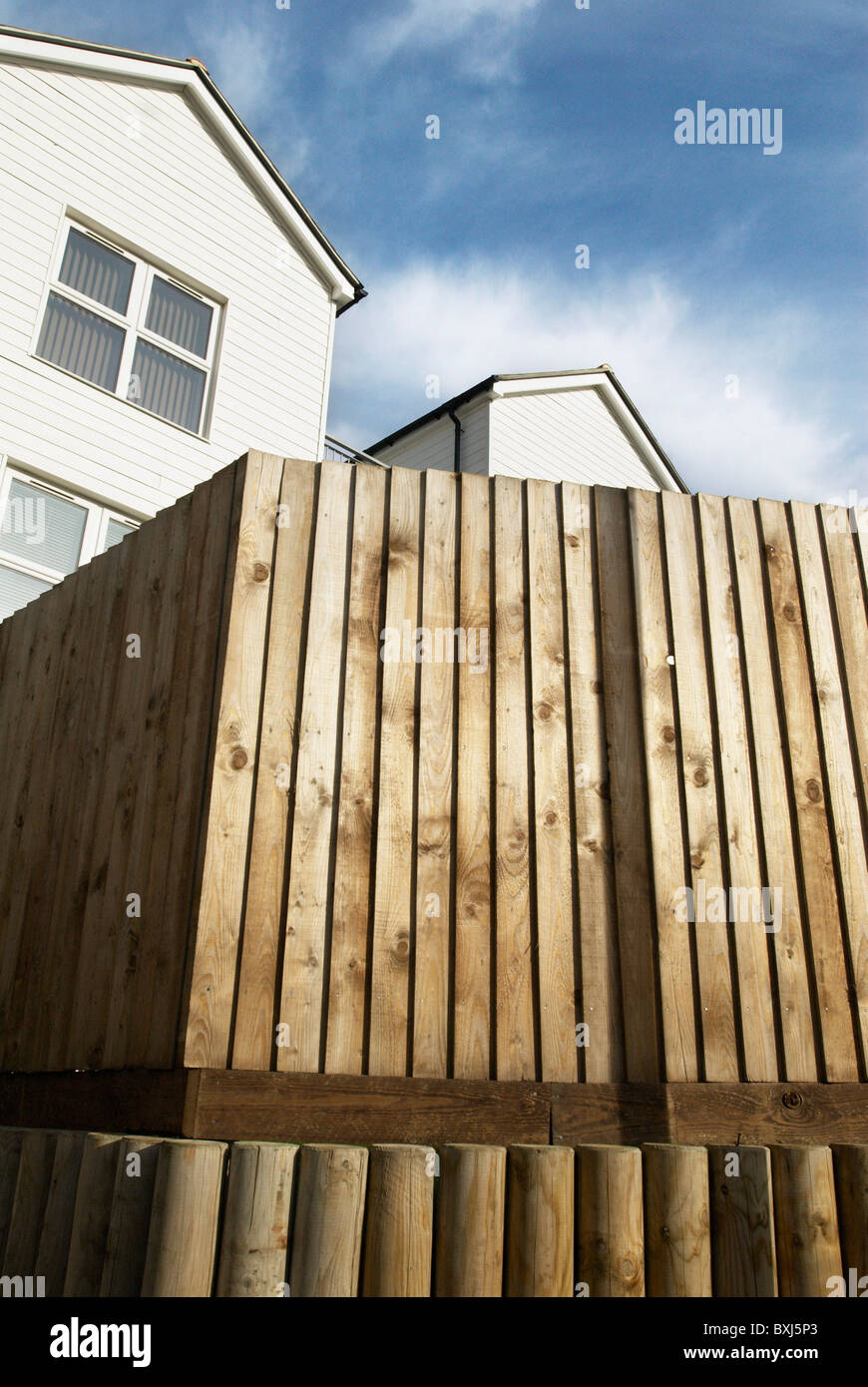 Wooden fence Ingress Park Kent UK Stock Photo Alamy