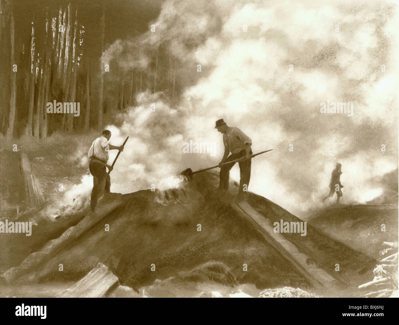 people, professions, charcoal burner, traditional profession, Germany