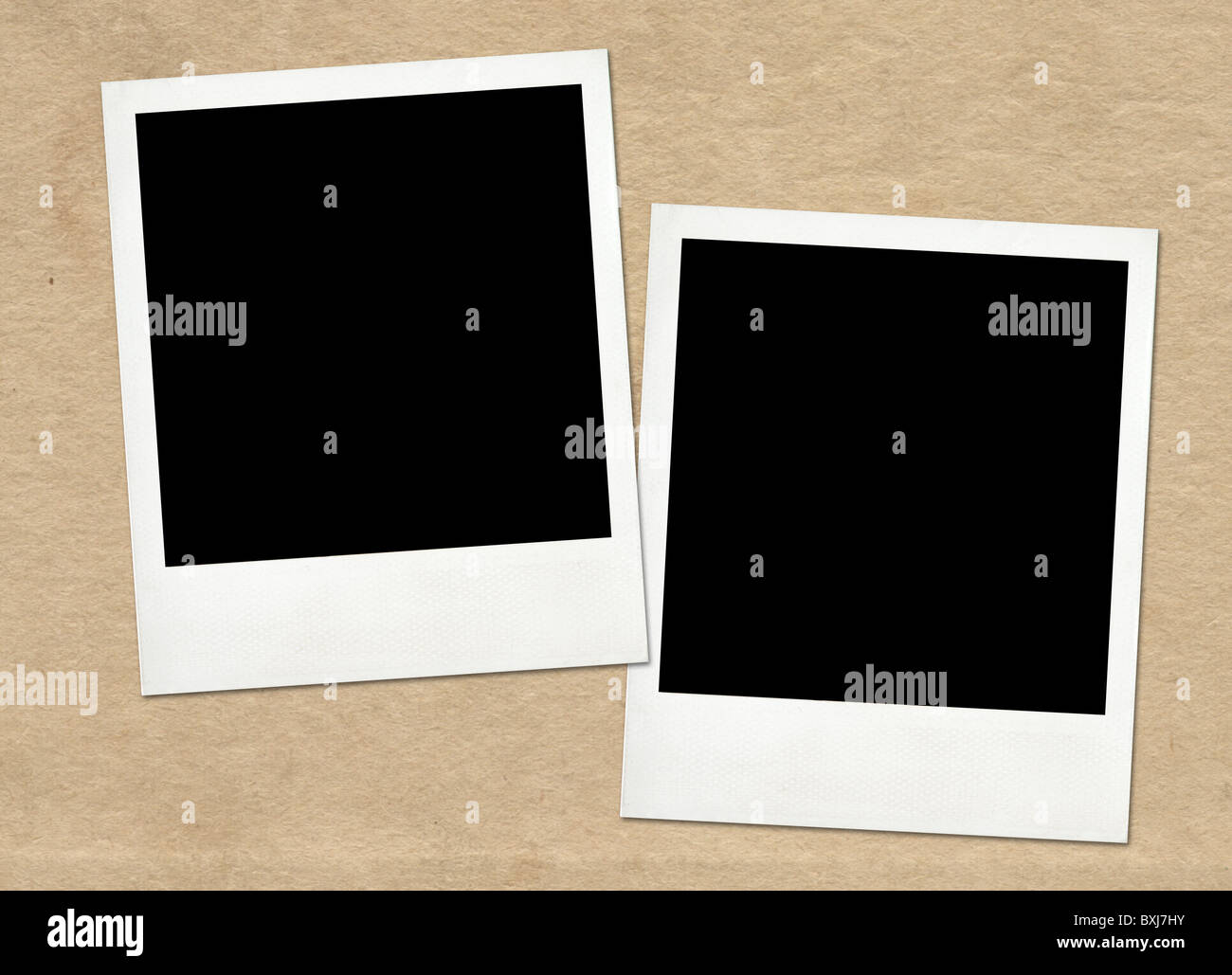 Instant frames on old paper background Stock Photo
