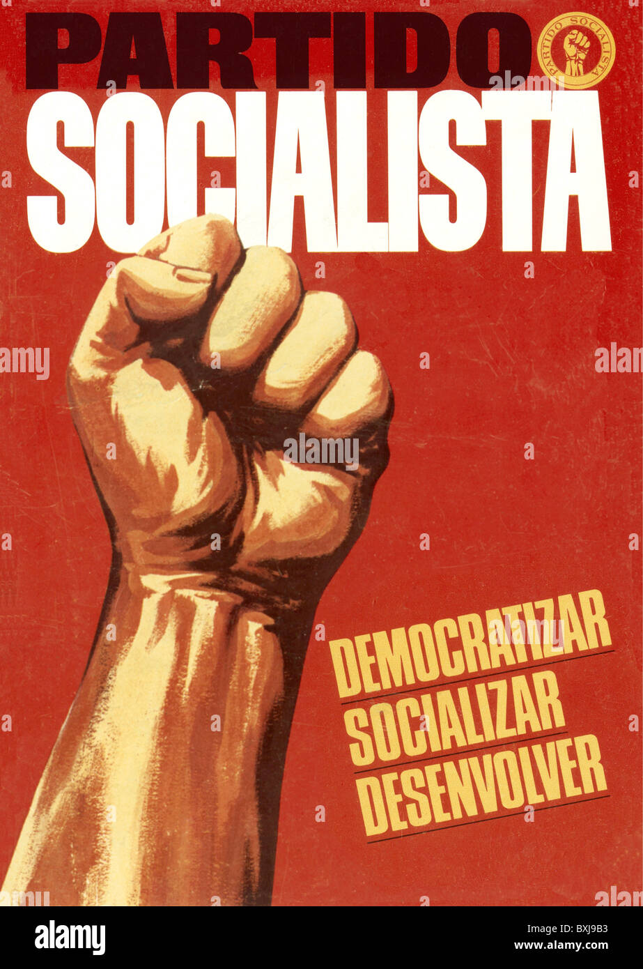 politics, political parties, Portugal, Partido Socialista (Socialist Party), election poster, 1980s, , Additional-Rights-Clearences-Not Available Stock Photo