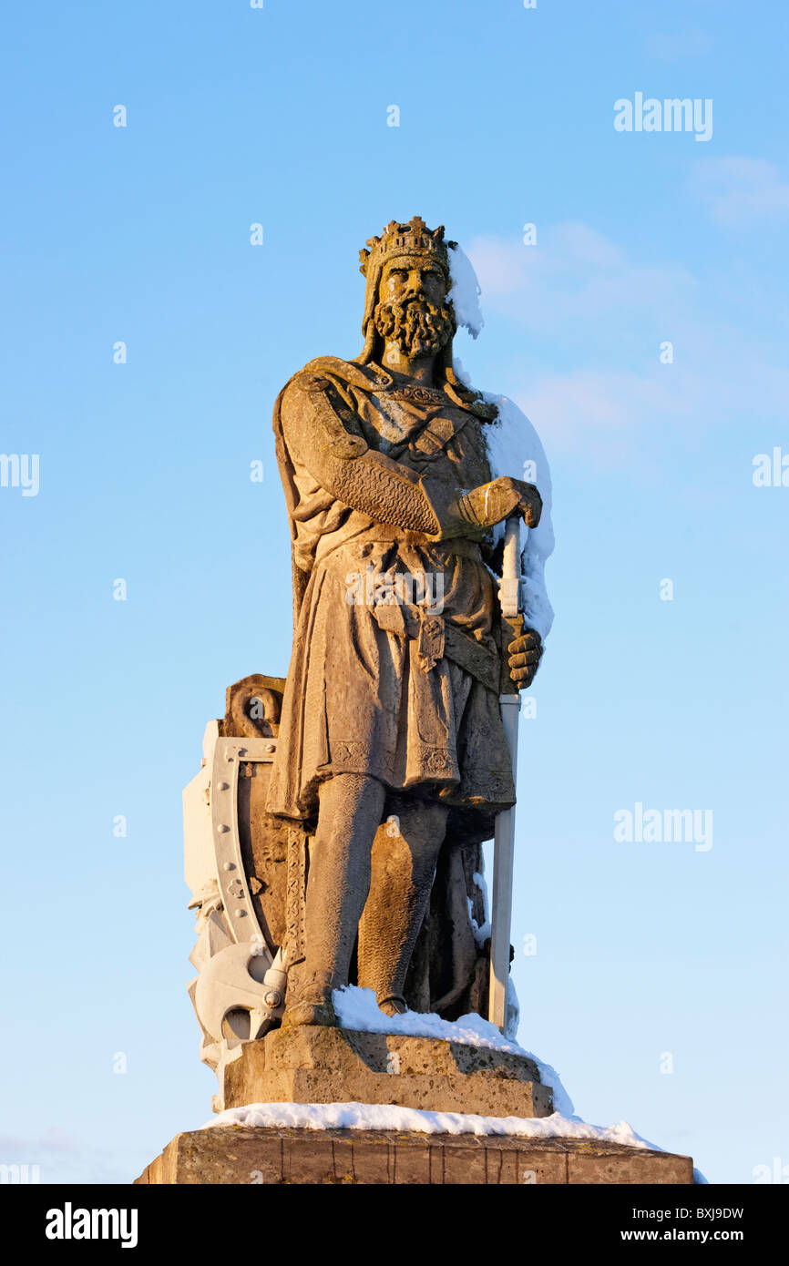 Statue of Robert the Bruce, King of Scots, on Stirling Castle Esplanade, Scotland, UK. Stock Photo