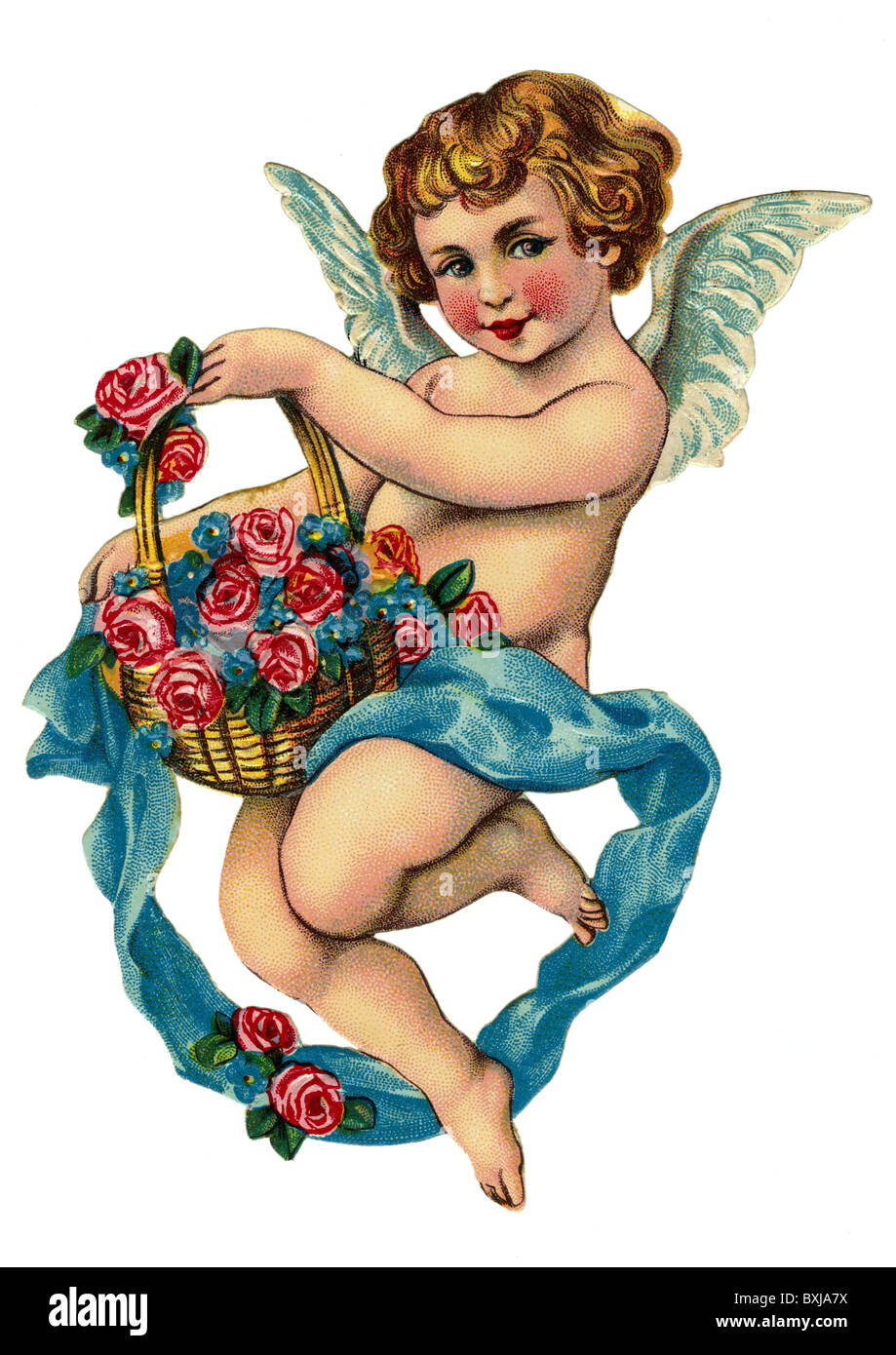 kitsch / souvenir, angel with roses, Germany, circa 1930, Additional ...