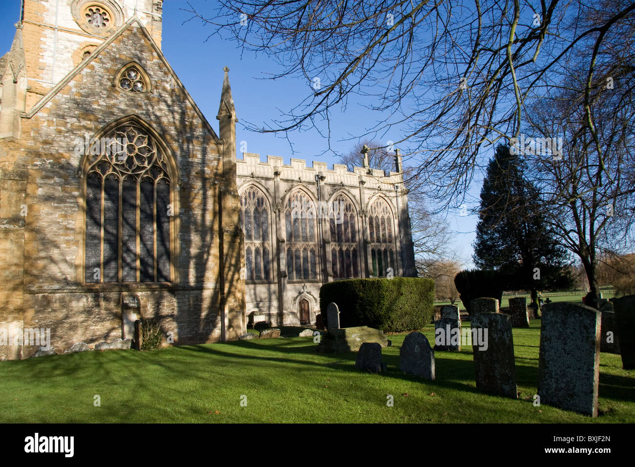 Holy Trinity Church (Shakespeare baptism + burial), Stratford-upon-Avon, Warwickshire, England, UK Stock Photo