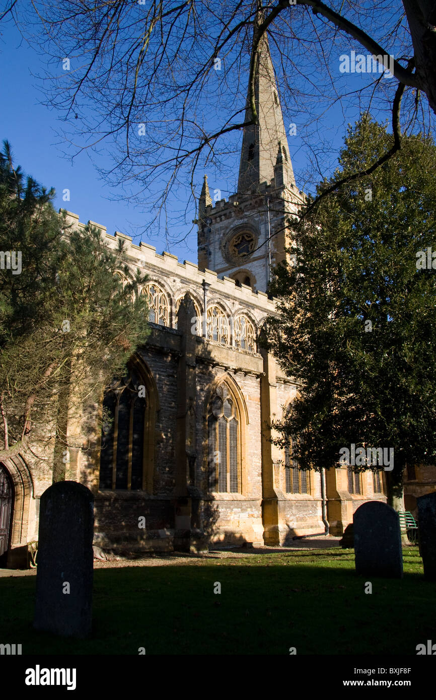 Holy Trinity Church (Shakespeare baptism + burial), Stratford-upon-Avon, Warwickshire, England, UK Stock Photo