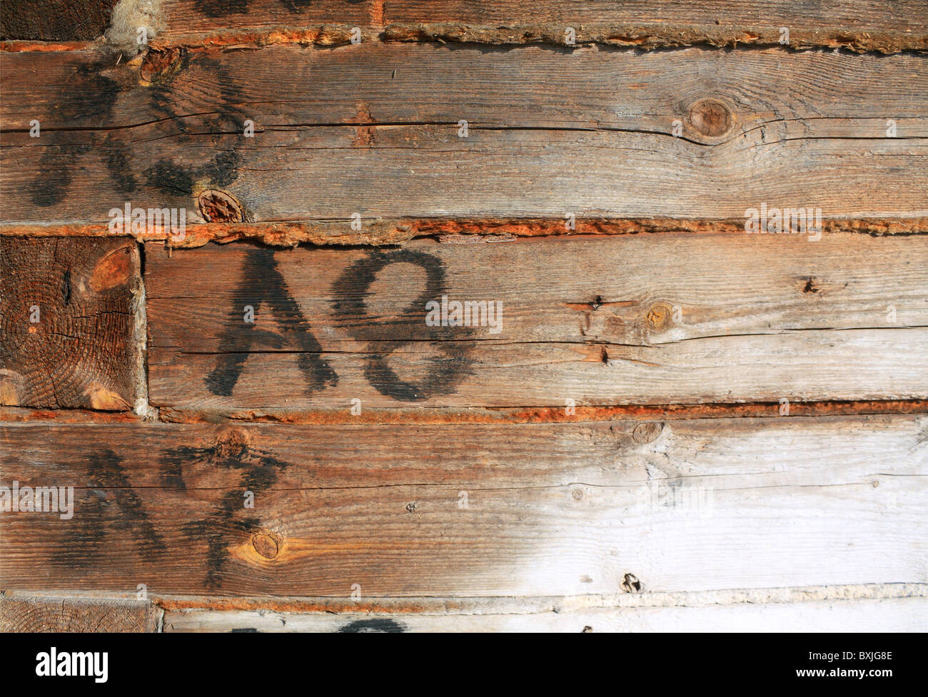 wall of the old wooden building Stock Photo - Alamy