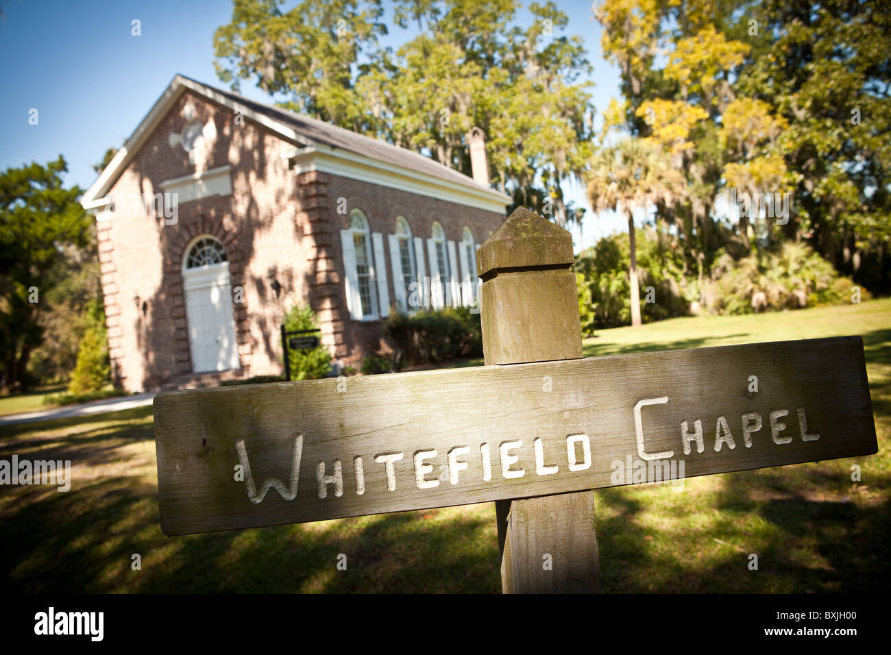 Whitefield Chapel at the Bethesda School for Boys Savannah, Georgia, USA. Stock Photo