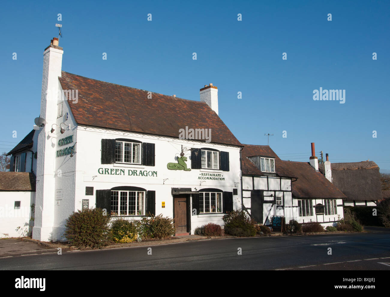 The village pub at Sambourne in Worcestershire, England. Stock Photo