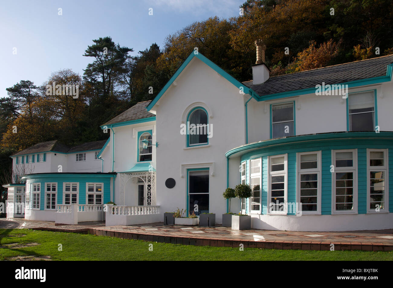 Portmeirion Hotel, Portmeirion Gwynedd, North Wales UK Stock Photo