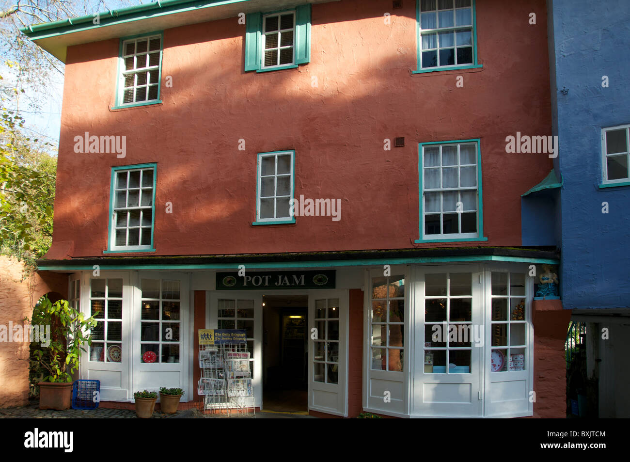 Pot Jam Shop Portmeirion Gwynedd, North Wales UK Stock Photo