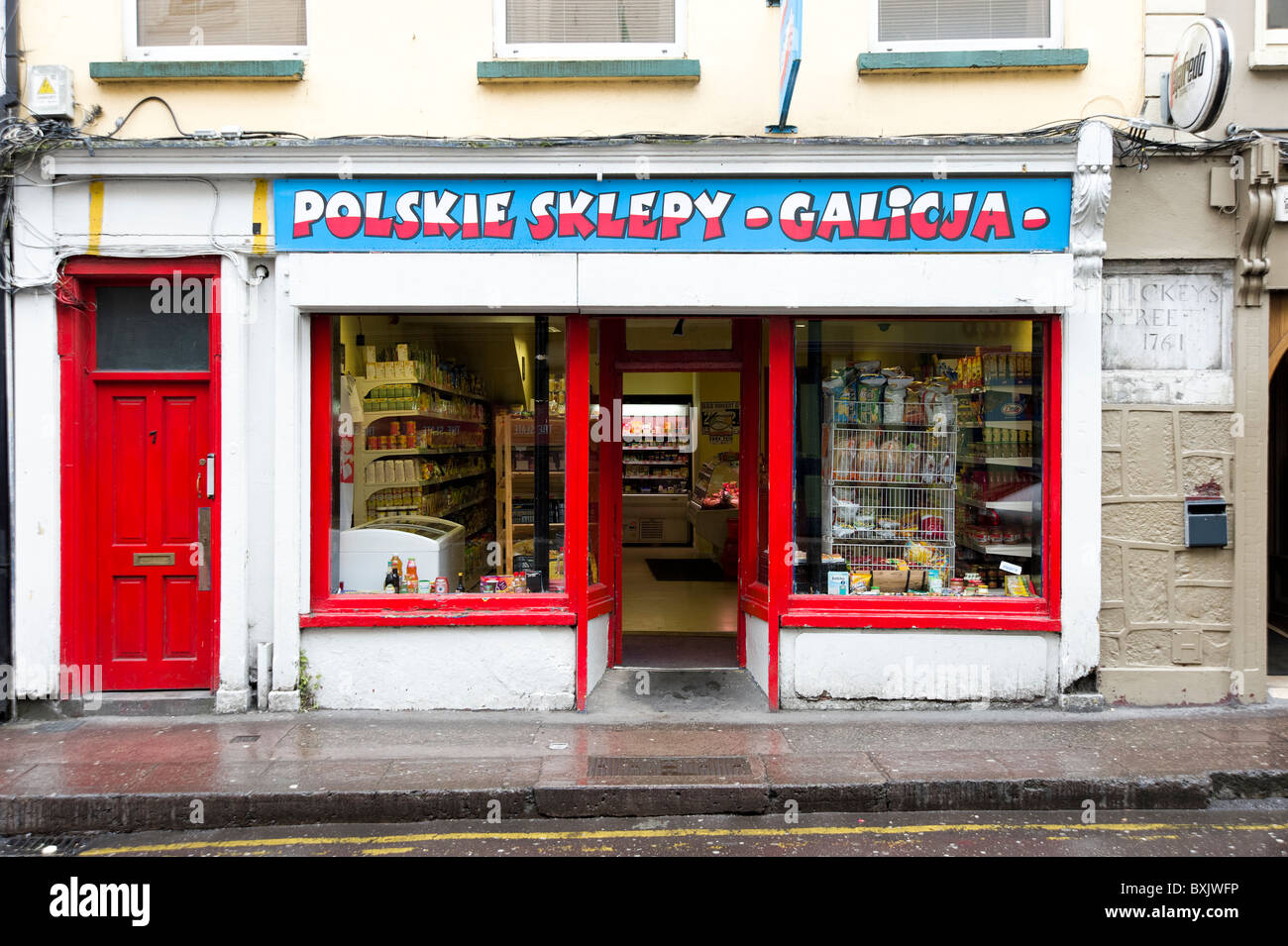 Polish shop in Cork, County Cork, Ireland Stock Photo