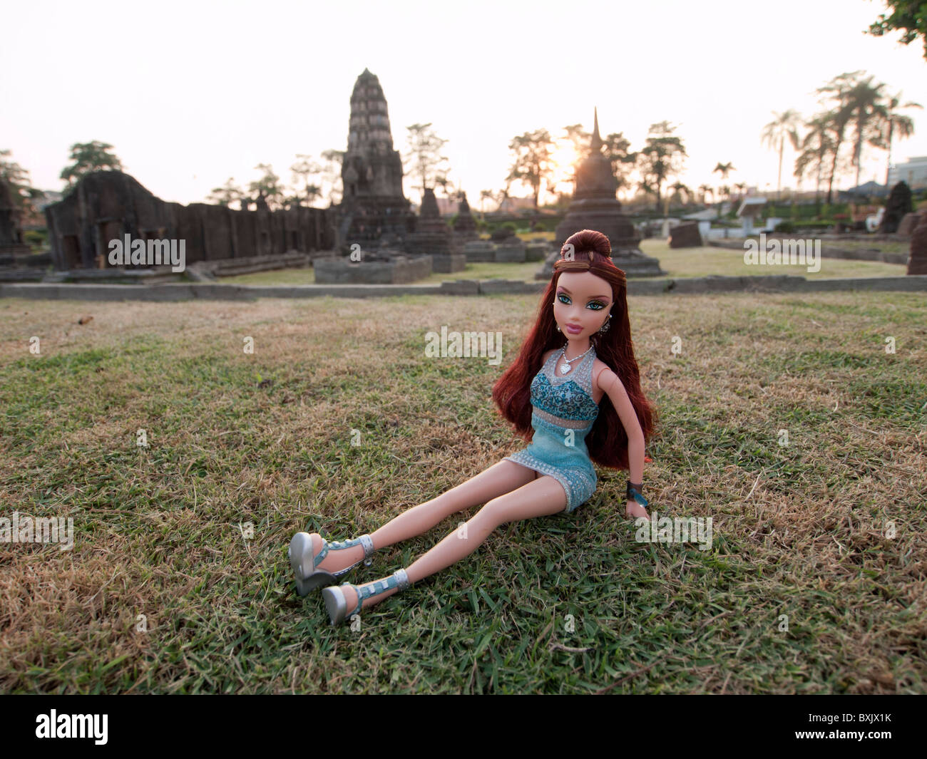 Barbie doll at Mini Siam Pattaya, Thailand Stock Photo
