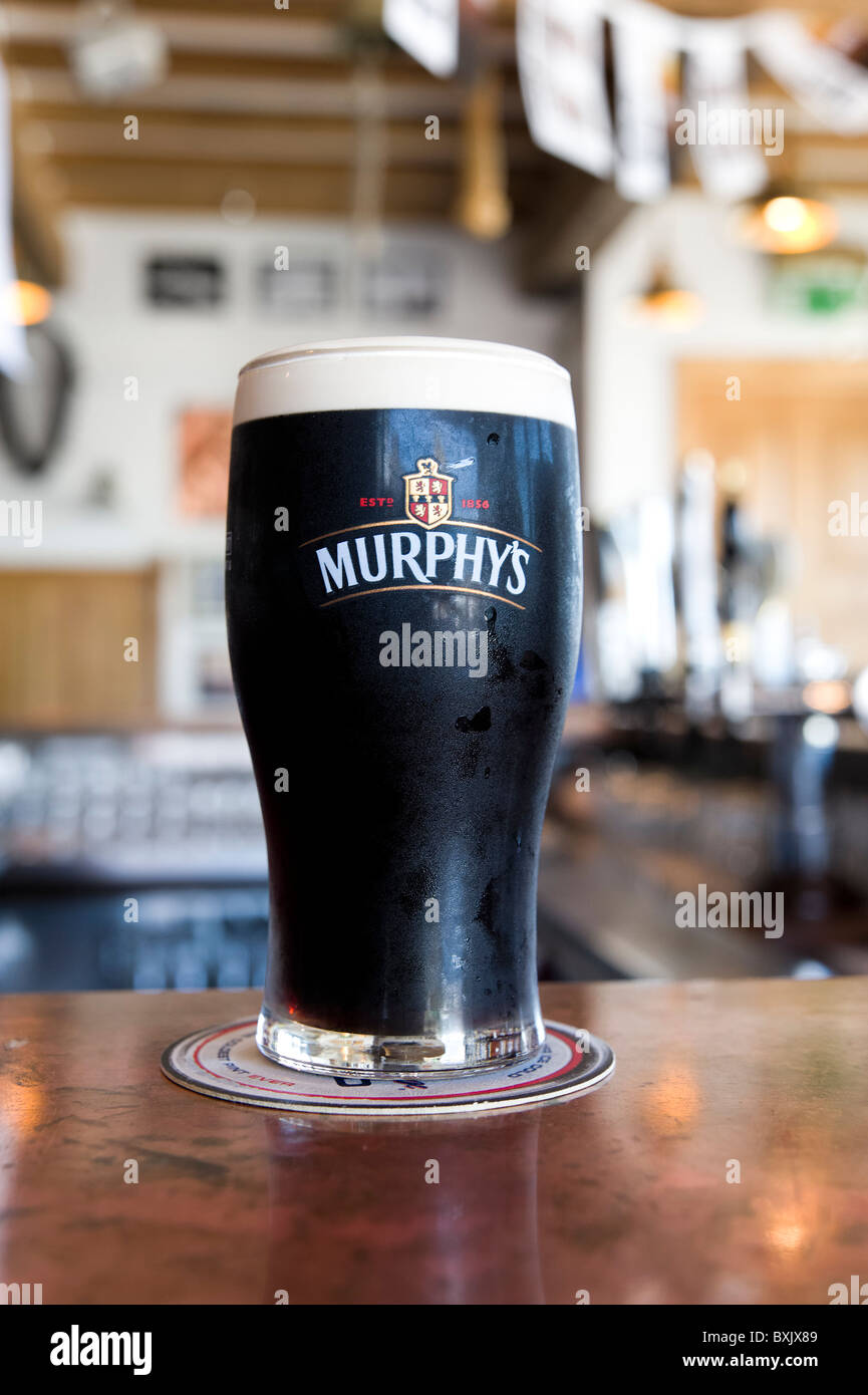 Pint of Murphy's stout beer, Ireland Stock Photo Alamy