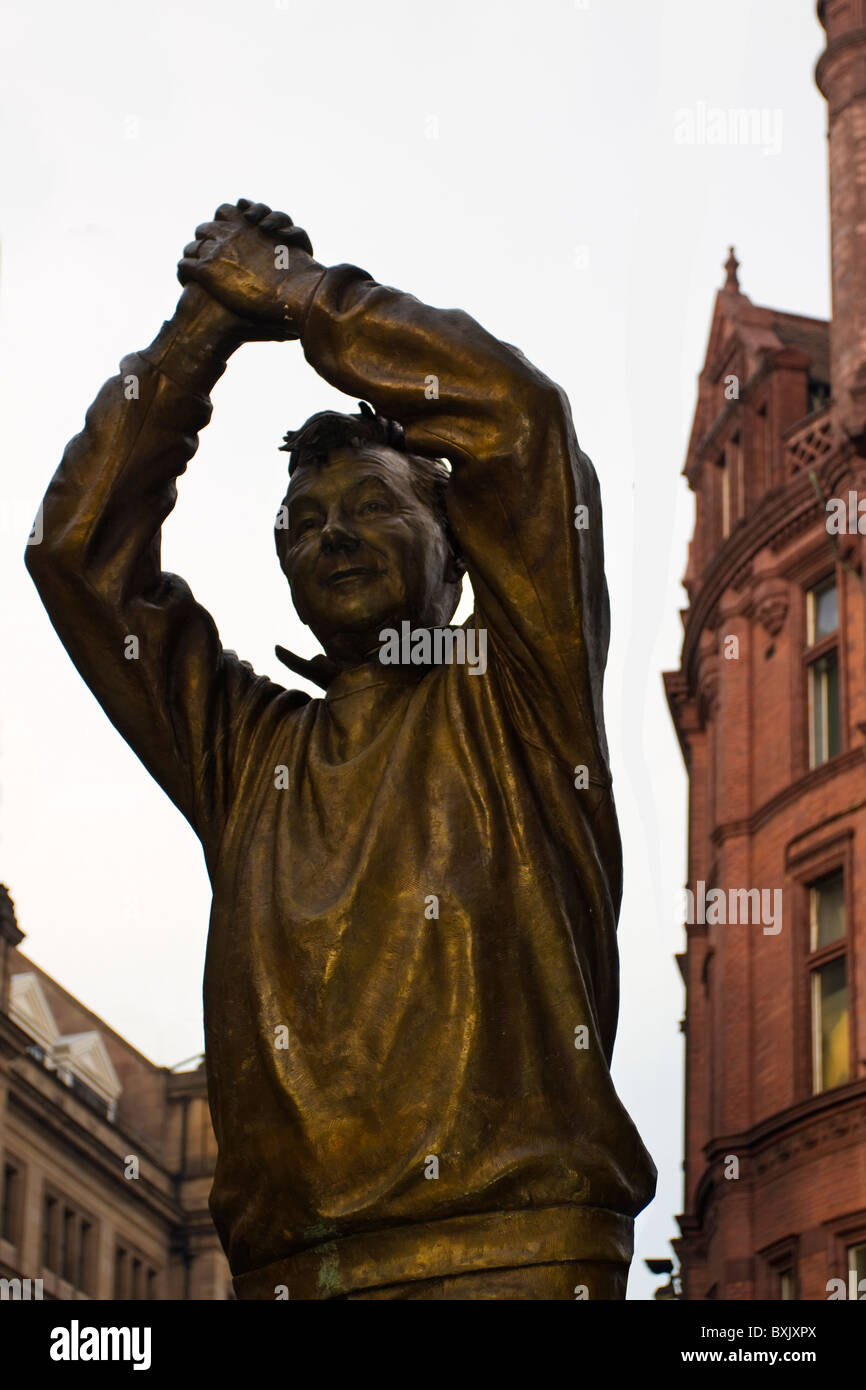 The Brian Clough football manager Statue in Nottingham City Centre, UK Stock Photo