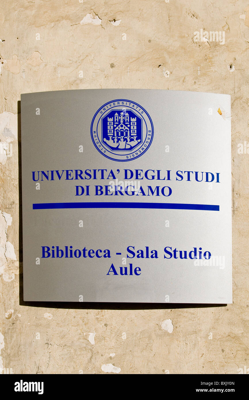 University, Bergamo, Italy Stock Photo Alamy