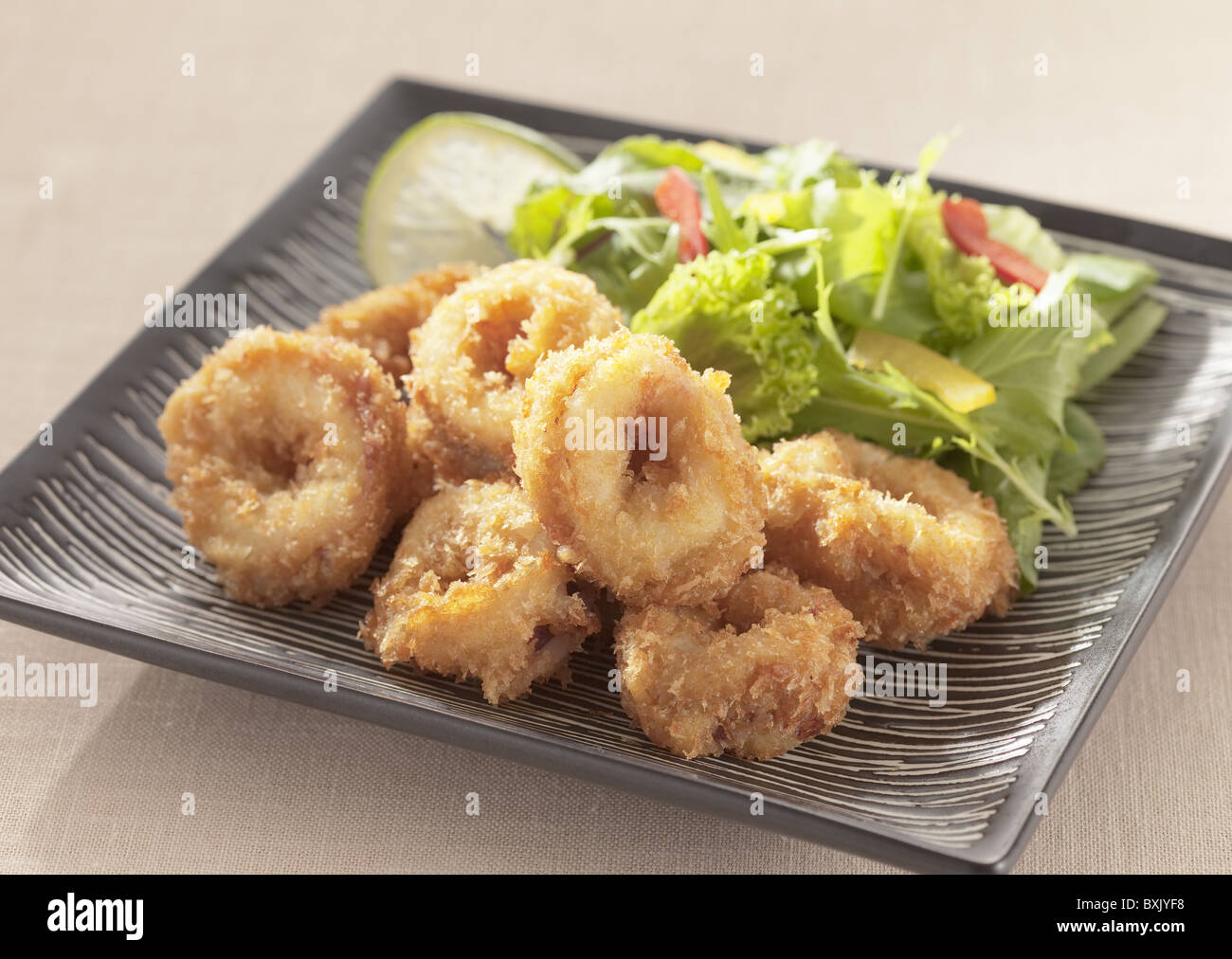 Deep fried squid Stock Photo - Alamy