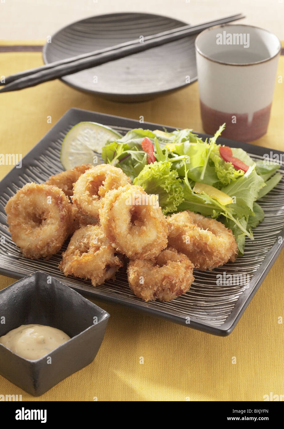 Deep fried squid Stock Photo - Alamy