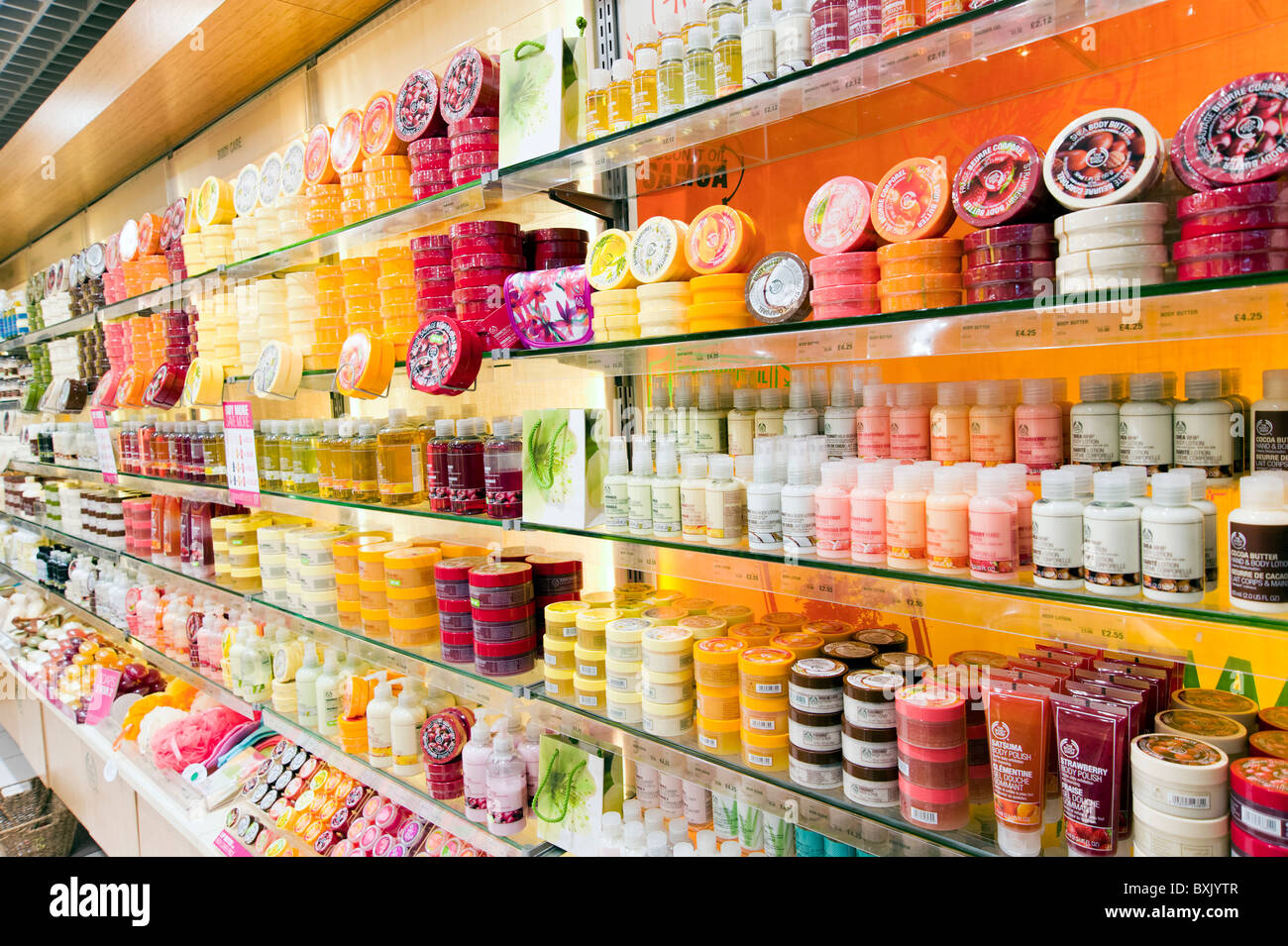 Body Shop beauty products England Britain UK Stock Photo Alamy