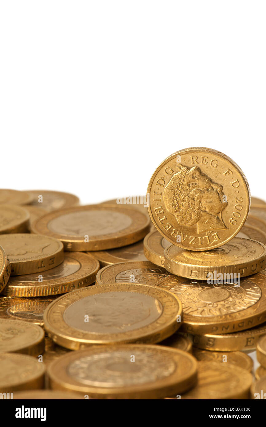 Coins - GB Sterling Stock Photo