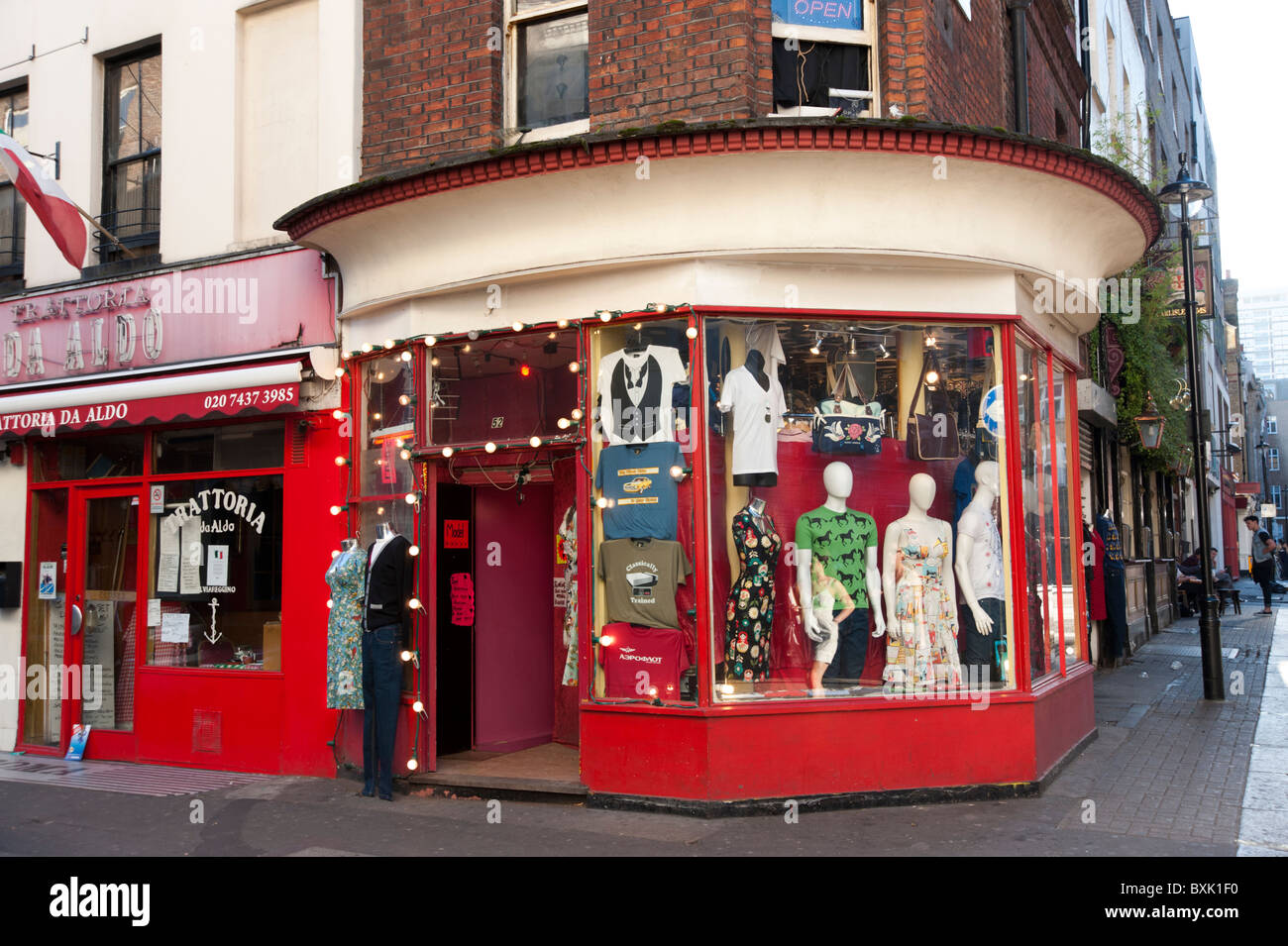 Zegerman and Lusky clothes shop in Greek Street, Soho, London, England, Britain, UK Stock Photo