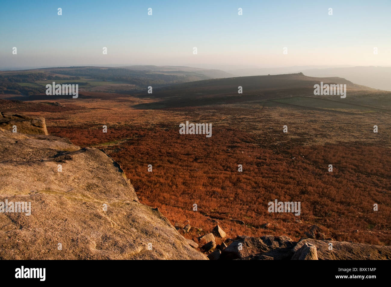 Over Owler Tor from Higger Tor in the Peak District National Park Stock Photo - Alamy