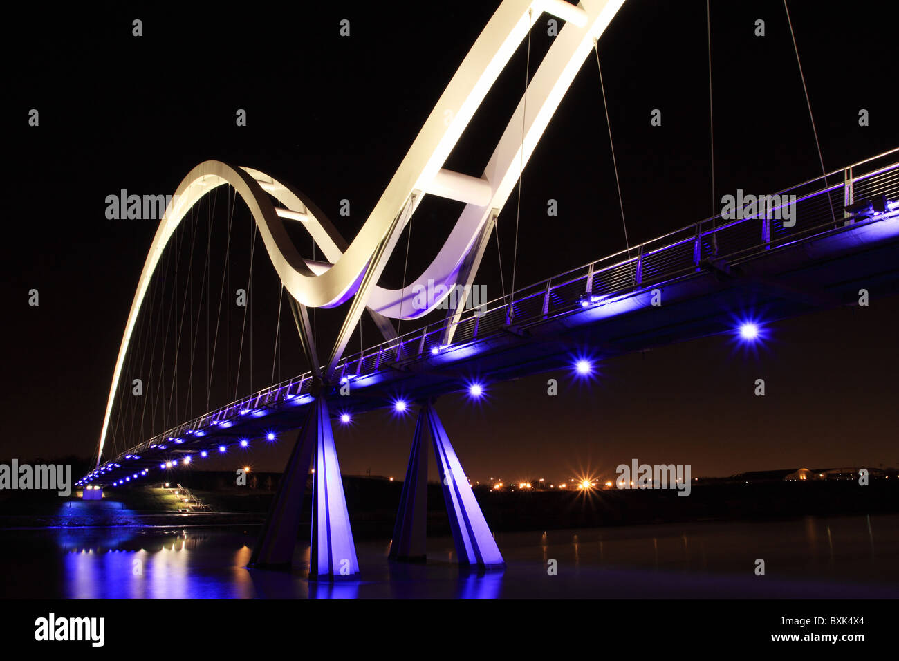 Infinity Bridge, Stockton-on-Tees. Stock Photo