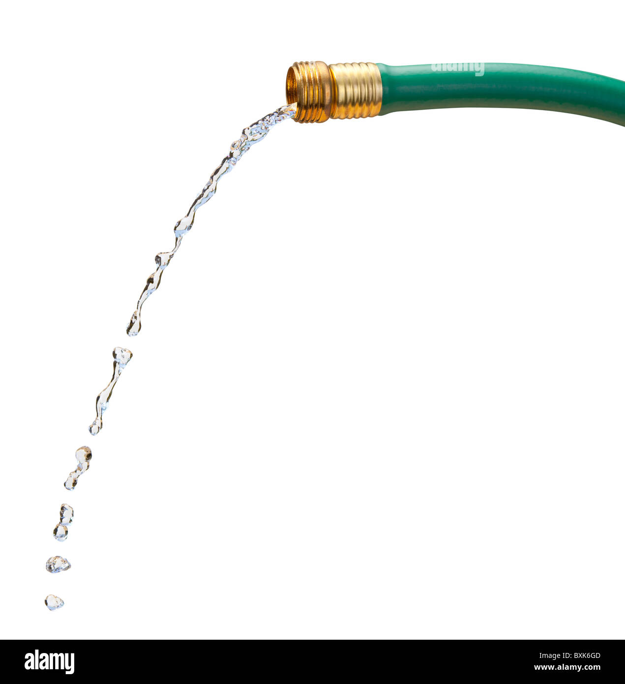 Water Hose Isolated on a white background. Stock Photo