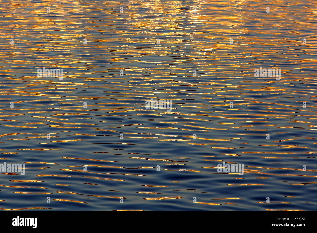 Colorful water ripples on the surface of Lake Superior, Minnesota. Stock Photo