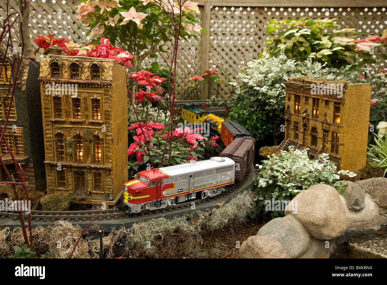 Model train. Lincoln Park Conservatory Chicago Stock Photo Alamy