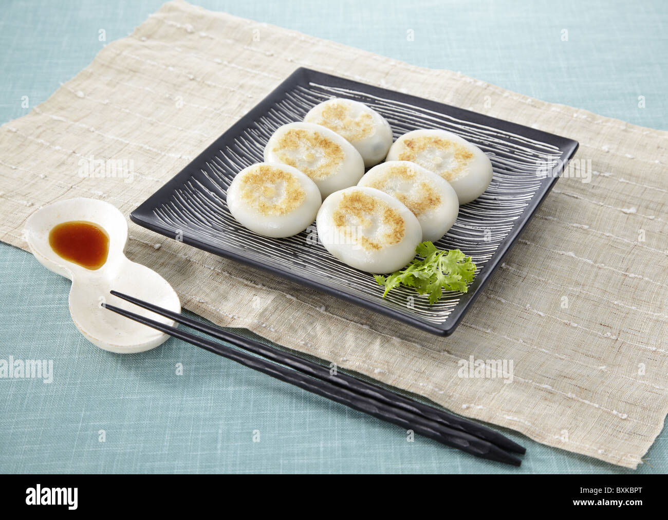 Garlic chive dumplings Stock Photo Alamy