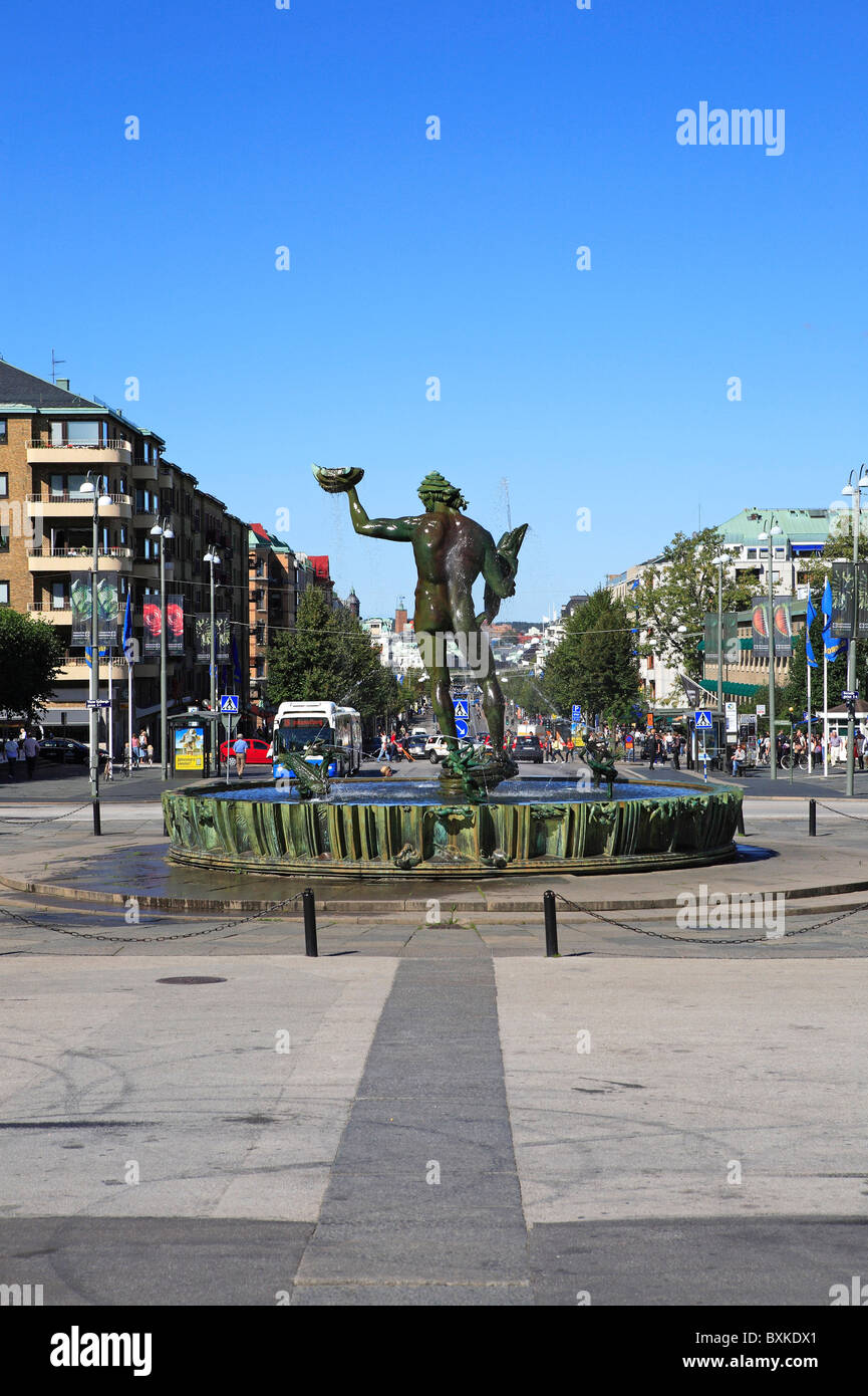 Sweden, Gothenburg, Gotaplatsen Square At Top Of Kungsportsavenyn Stock ...