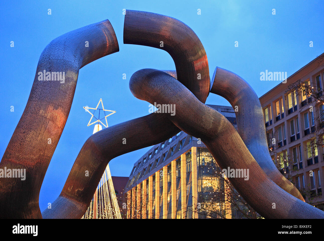 Germany, Berlin, Kurfurstendamm, Christmas, The 'berlin' Sculpture Stock Photo