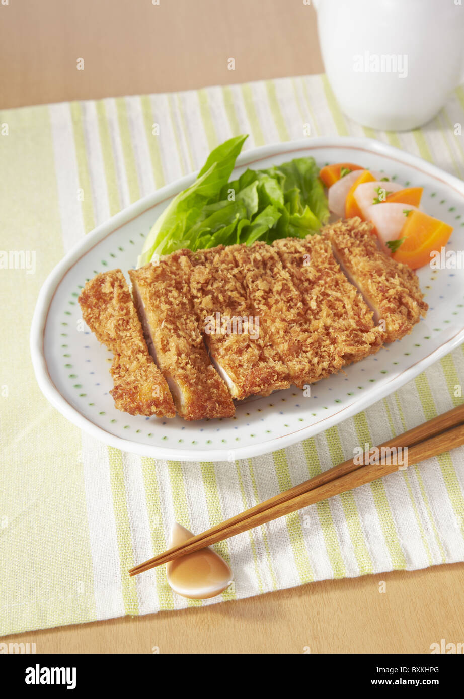 Deep fried chicken cutlet Stock Photo Alamy