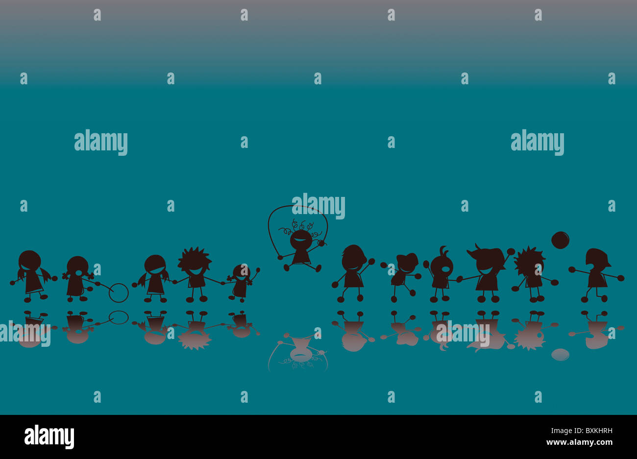 Group of kids playing Stock Photo Alamy