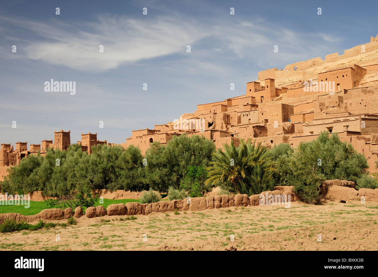 Wide view of kasbah, Ait Benhaddou Stock Photo