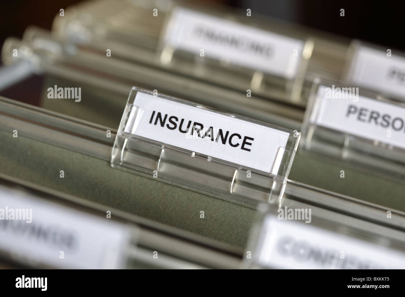 Insurance files Stock Photo