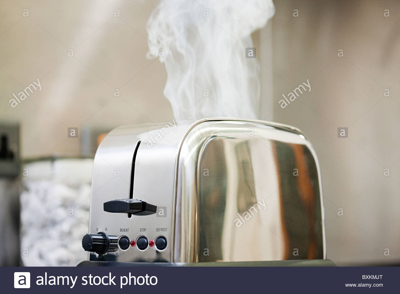 Toaster on fire Stock Photo 33624720 Alamy