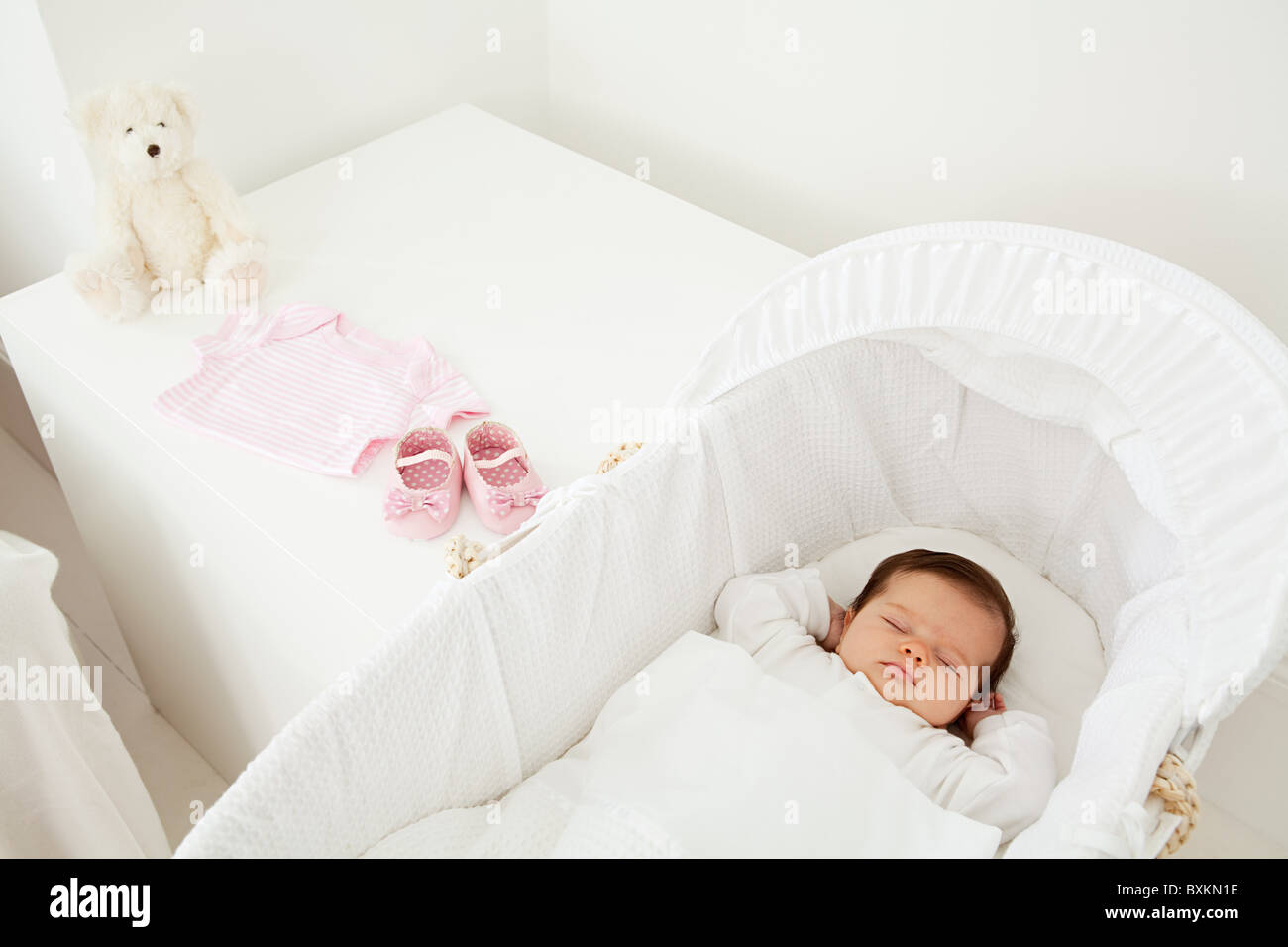 Baby sleeping in a Stock Photo Alamy