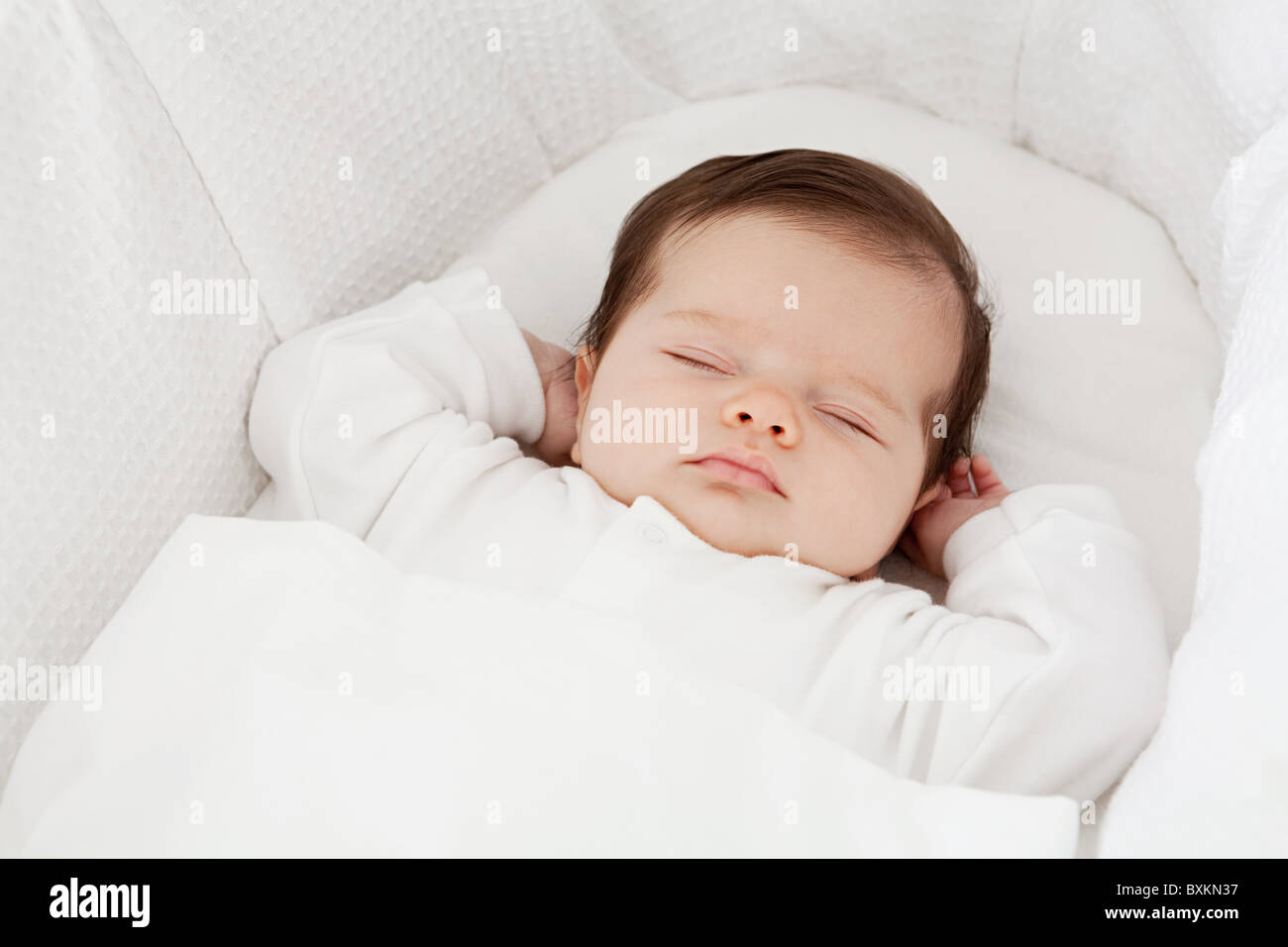 Baby sleeping in a Stock Photo Alamy