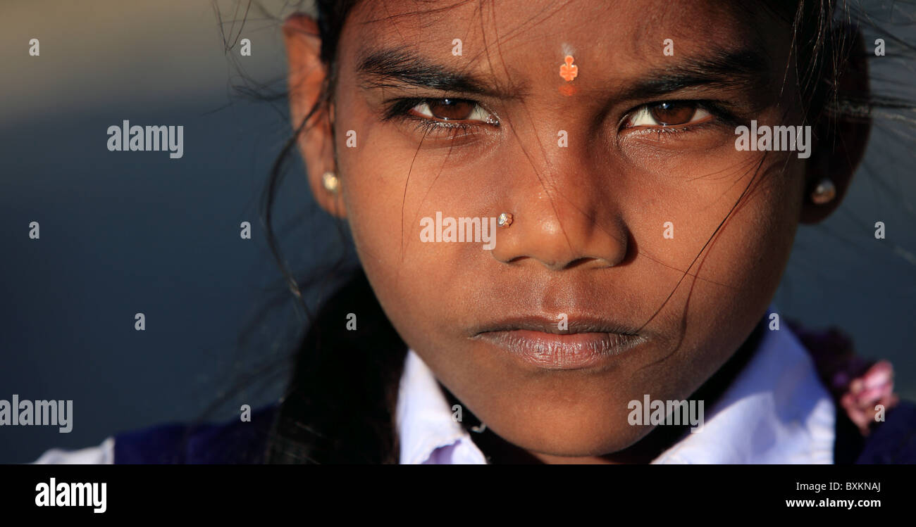 Indian girl Andhra Pradesh South India Stock Photo - Alamy