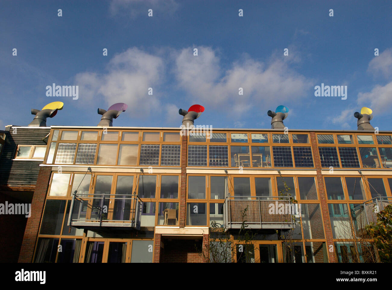 Bed Zed Development Surrey UK. The Beddington Zero Energy Development