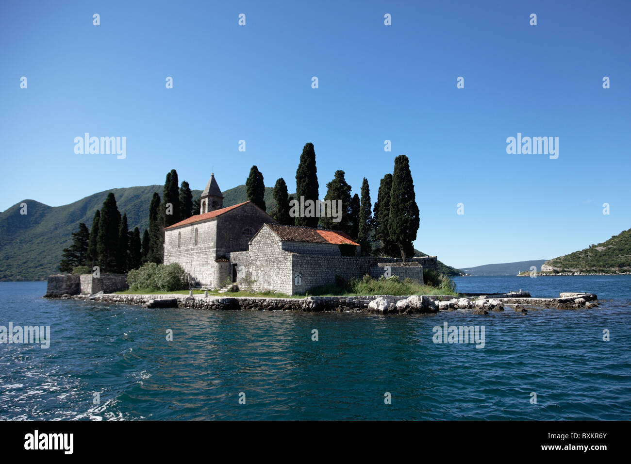 Island Sveti Dorde, Perast, Bay of Kotor, Montenegro Stock Photo