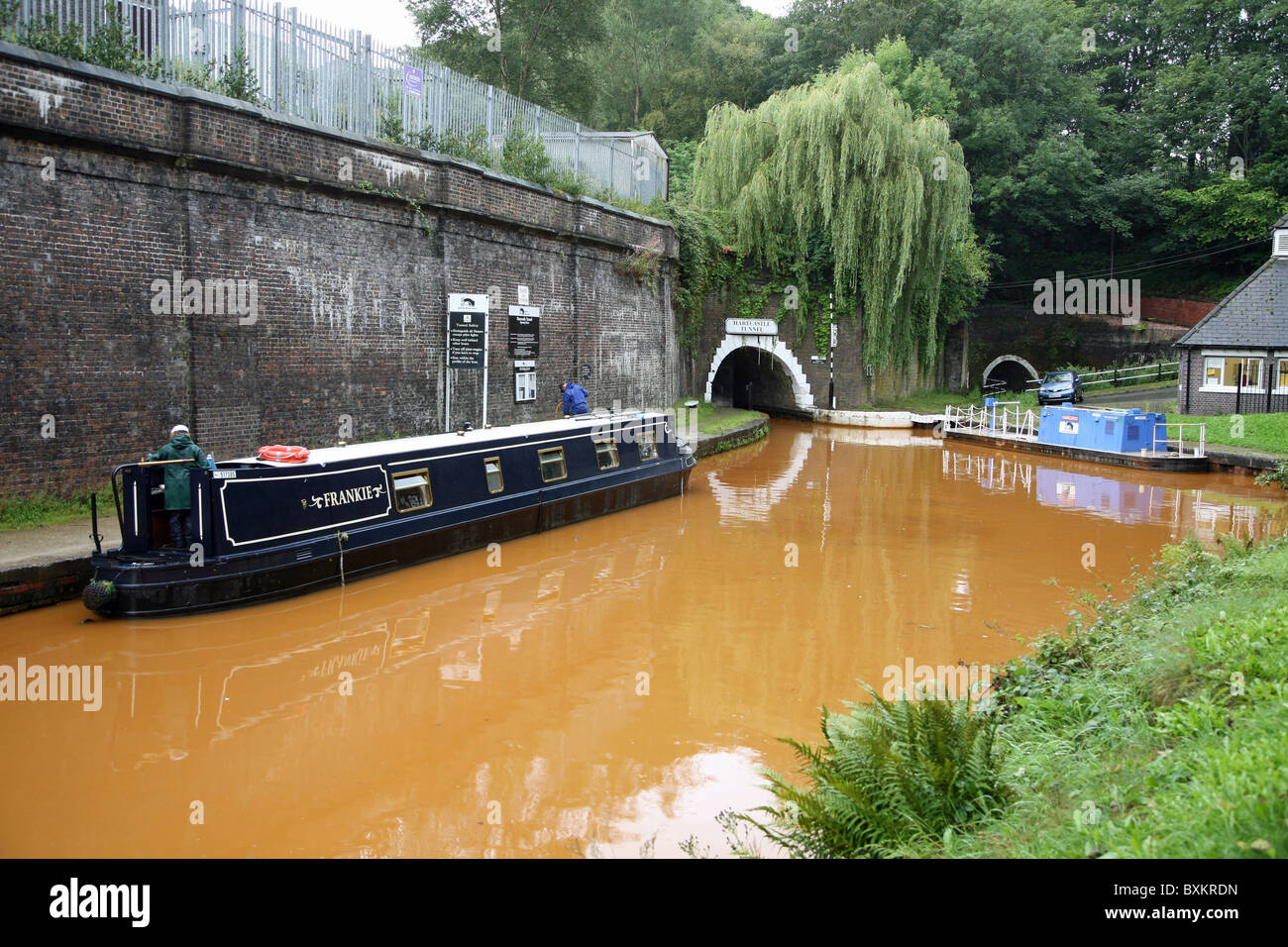 North entrance to Harecastle Tunnel Trent and Mersey canal Kidsgrove Stoke-on-Trent Staffs Stoke on Trent Staffordshire England Stock Photo