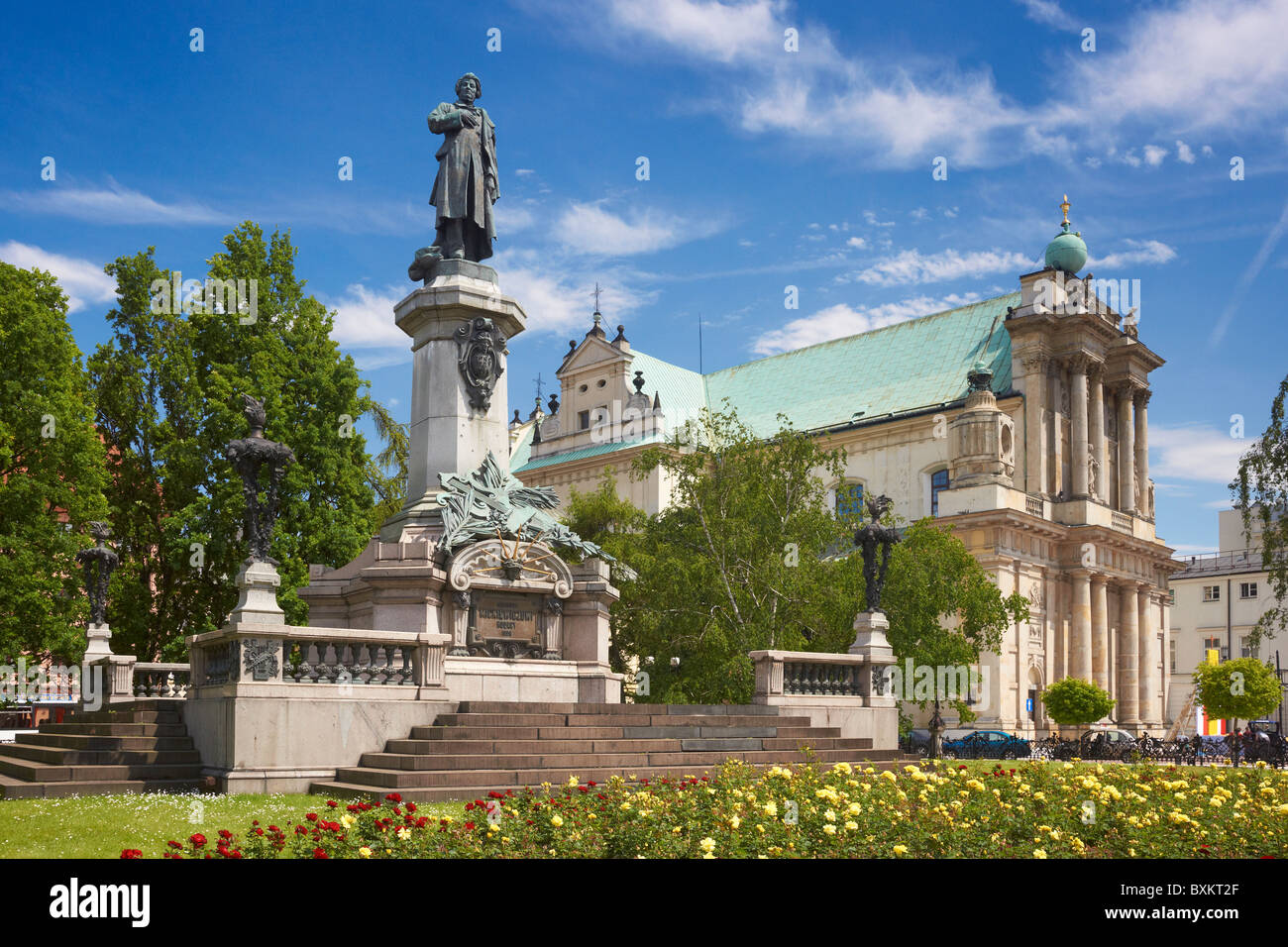 Warsaw - Statue of Adam Mickiewicz, Poland Stock Photo