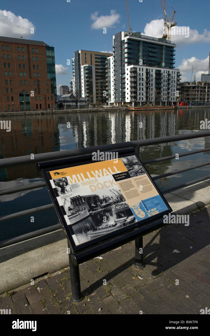 Construction work at Millwall Dock London United Kingdom Stock Photo