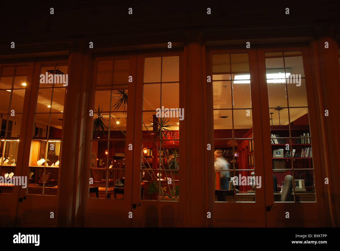 Jewelry store at night in Old Sacramento, California Stock Photo Alamy