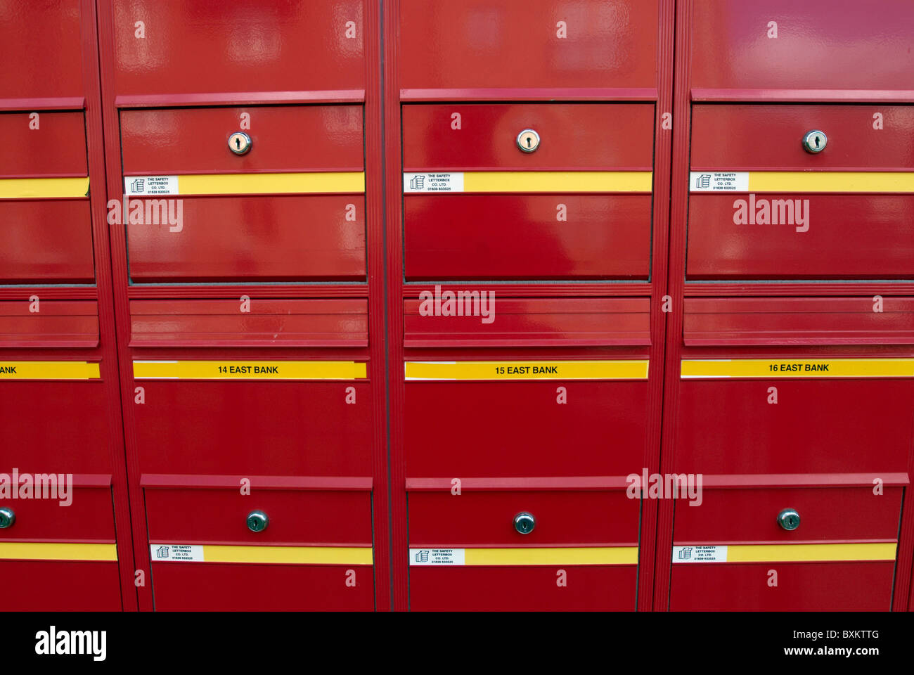 Letterboxes at an apartment block Stock Photo Alamy